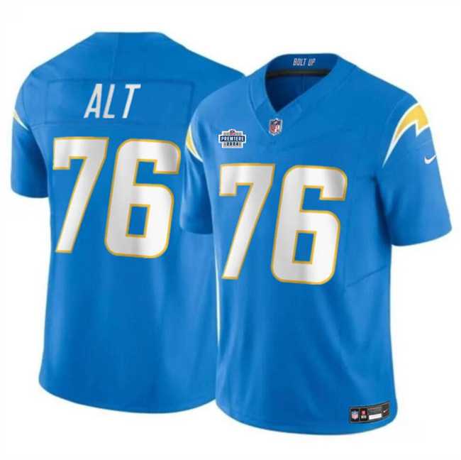 Men & Women & Youth Los Angeles Chargers #76 Joe Alt Light Blue 2024 With Dradt Patch Vapor Limited Stitched Jersey,We sell and wholesale Men & Women & Youth Los Angeles Chargers #76 Joe Alt Light Blue 2024 With Dradt Patch Vapor Limited Stitched Jersey on line form chian!
